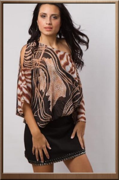 Blusa Estampada com Regata